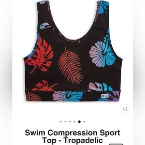 TomboyX SIZE 2X NWT Floral Burst Swim/Sports Bra NEW IN PACKAGING‼️
